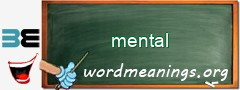 WordMeaning blackboard for mental